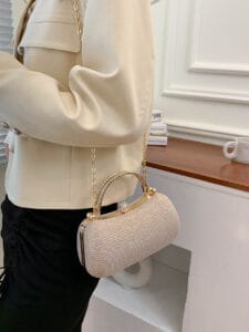 Glamorous glitter bag perfect for weddings, parties, and special events