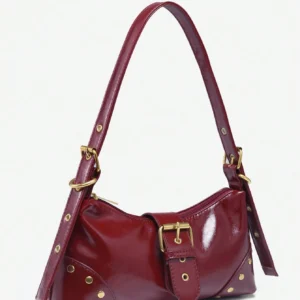 red shoulder bag