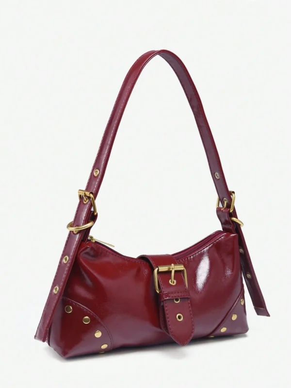 red shoulder bag