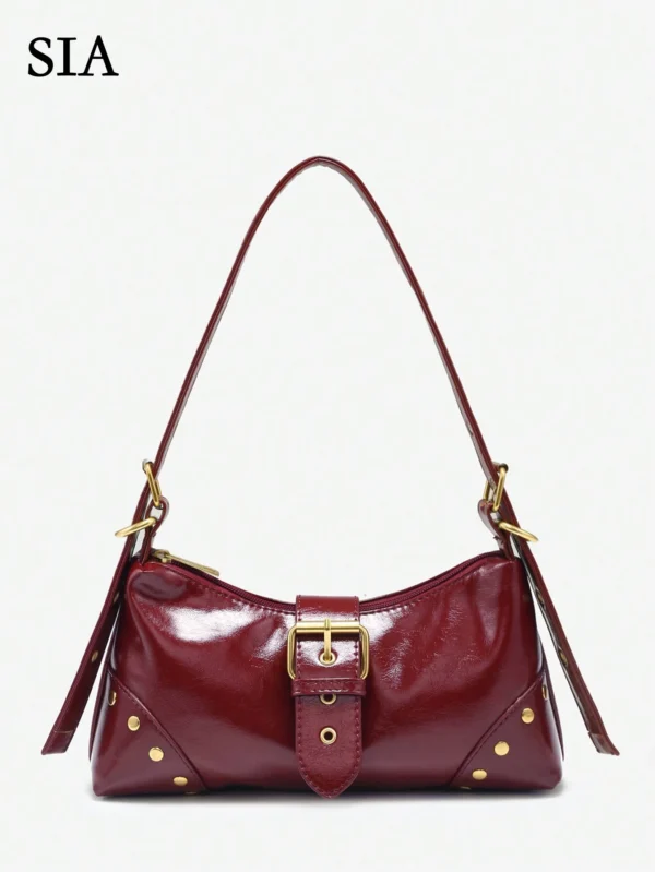 red shoulder bag
